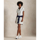 RLX Ralph Lauren Wanita Paneled 1/4 Zip Golf Shirt - Seramik Putih