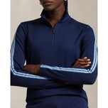 RLX Ralph Lauren Frauen Power Stretch Full Reißverschluss -raffinierte Marine/Sommerblau