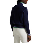RLX Ralph Lauren Frauen Coolmax Wolle 1/4 Zip Pullover - Raffinierte Marine
