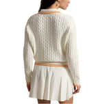 RLX Ralph Lauren Dames 2/48 golftrui van katoenmix - Wit Splash Multi