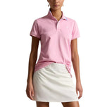 RLX Ralph Lauren Tour Pique Golf-Poloshirt für Damen – Hellrosa/Keramikweiß/Nebelblau
