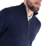 Galvin Green Chester Merino 1/4 Golf Sweater - Navy Melange