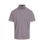 Rlx ralph lauren stripe lightweight airflow golf polo shirt - ceramic puting multi
