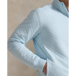 RLX Ralph Lauren Classic Fit Quilted Double-Knit Golf Pullover - Summer Aqua