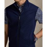 Rlx Ralph Lauren Classic Fit Quilted Double -Knit Golf Vest - Angkatan Laut yang Diperoleh