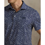 RLX Ralph Lauren Printed Lightweight Airflow Golf Polo Shirt - Micro Toss Floral Refined Navy