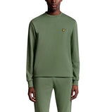Lyle & Scott 경량 플라이 플리스 골프 크루넥 - 캑터스 그린
