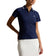 RLX Ralph Lauren Women's Stretch Active Cable Zip Golf Polo Shirt - Refined Navy/Ceramic White