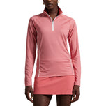 RLX Ralph Lauren Lauren Cetak Jersey Airflow Jersey UV 1/4 Zip - Red Sky Summer Stars