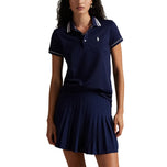 RLX Ralph Lauren Women's Tour Pique Polo Shirt - Navy/White/Garden Pink