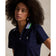 RLX Ralph Lauren Wanita Lawatan Pique Knit -Collar Polo Golf Shirt - Tentera Laut Tentera/Tiller Green Multi