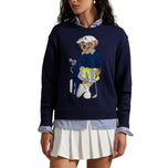 RLX Ralph Lauren Wanita Polo Bear Knit - Tentera Laut halus