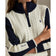 Rlx Ralph Lauren Femme pour femmes tricoter le quart zip Pullover - Navy blanc / raffiné antique