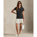 RLX RALPH LAUREN Dames Gedrukt Lichtgewicht Airflow Golfshirt - Polo Black Polka Dot