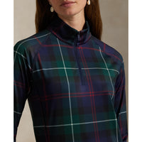 RLX Ralph Lauren Women's Printed Stretch Jersey Quarter-Zip Pullover - Tartan