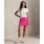RLX Ralph Lauren Women's 4-Way Stretch A-Line Golf Skort-Currant/Ceramic White/Hunter Green