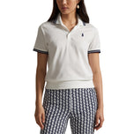 RLX Ralph Lauren Women’s Tour Pique Golf Shirt - Ceramic White/Refined Navy