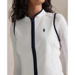 RLX Ralph Lauren Women's Tech Terry Golf Vest - Ceramic White/Refined Navy