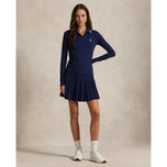 Rlx Ralph Lauren Women's Stretch Cable actif Câble à moitié zip Pullover - Multime Navy / céramique Multi
