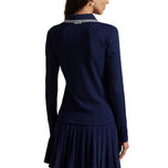 Rlx Ralph Lauren Women's Stretch Cable actif Câble à moitié zip Pullover - Multime Navy / céramique Multi