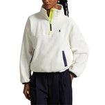 Rlx Ralph Lauren Frauenfleece -Halbzip -Pullover - Creme Multi