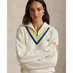 RLX Ralph Lauren WORT WOOL Campuran Sweater Pullover - Antik Putih