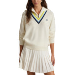 RLX Ralph Lauren WORT WOOL Campuran Sweater Pullover - Antik Putih