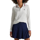 RLX Ralph Lauren Women's Tour Pique Long Sleeve Polo Shirt - Keramik putih/kismis