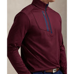 rlx ralph lauren lux perf Half Zip Pullover -Rich Ruby