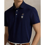 RLX RALPH LAUREN TATEMORED FIT POLO BEAR PIQUE GOLF POLO SHIRT -CERNEAD NAVY