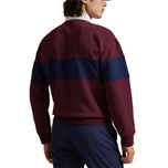 RLX Ralph Lauren Classic Fit Double -Knit Tech Collar Pullover - Rich Ruby/Refined Navy