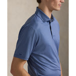 RLX Ralph Lauren bedrucktes leichter Luftstrom -Golfpolo -Hemd - alte Royal Petal Boxen