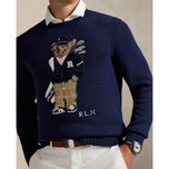 RLX Ralph Lauren Polo Bear Merino Coolmax Golf Pullover - Tentera Laut halus