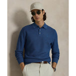 Rlx Ralph Lauren Performance Polo-Collar Golf Pull - marée piscine Blue Heather