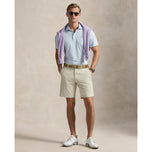 Rlx ralph lauren naka -print lightweight airflow golf polo shirt - opisina asul na boogey texture