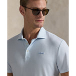 Rlx ralph lauren naka -print lightweight airflow golf polo shirt - opisina asul na boogey texture