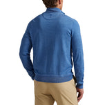 Rlx Ralph Lauren Cotton Blend 1/4 Zip Golf Pullover - Pool Tide Blue Heather