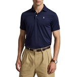 Kemeja Polo Golf RLX Ralph Lauren Performance Stretch Mesh - Biru Laut yang Halus