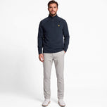 Lyle & Scott Mesh Panelled Course Golf Midlayer - Dark Navy