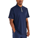 Kaos Polo Golf Malbon Block Placket - Navy