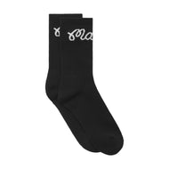 Malbon Bon Script Golf Socks - Black
