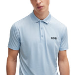 Boss Paddytech Jacquard Golf Shirt - Open Blue