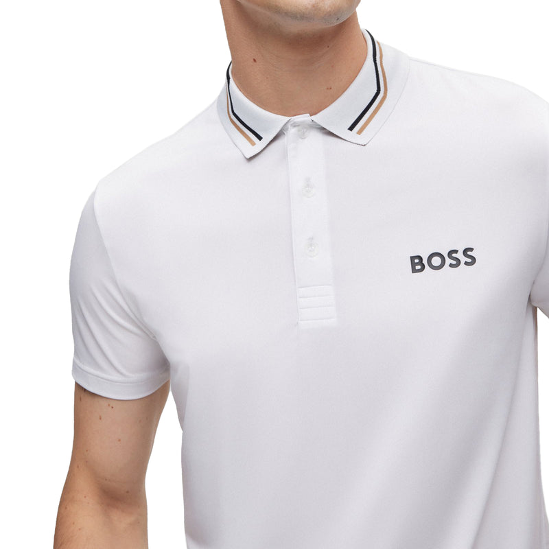 Boss Paddytech Golf Polo Shirt - White