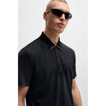 Boss Paddytech Stretch Jersey Polo Golfhemd - schwarz