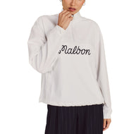 Malbon Women's Crosscourt Golf Windbreaker - Puti