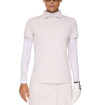 J.Lindeberg Dames Cassie Golf Polo Shirt - Gray Lilac