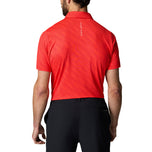 Castore Club Golf Ball Polo Golf Shirt - Poppy Red / White