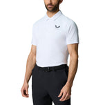 Castore Club Golf Ball Polo Golf Shirt - White / Midnight Navy