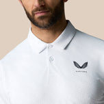 Castore Club Golf Ball Polo Golf Shirt - White / Midnight Navy