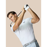 Castore Pinnacle 엔지니어링 니트 폴로 골프 셔츠 - 흰색/자정 해군